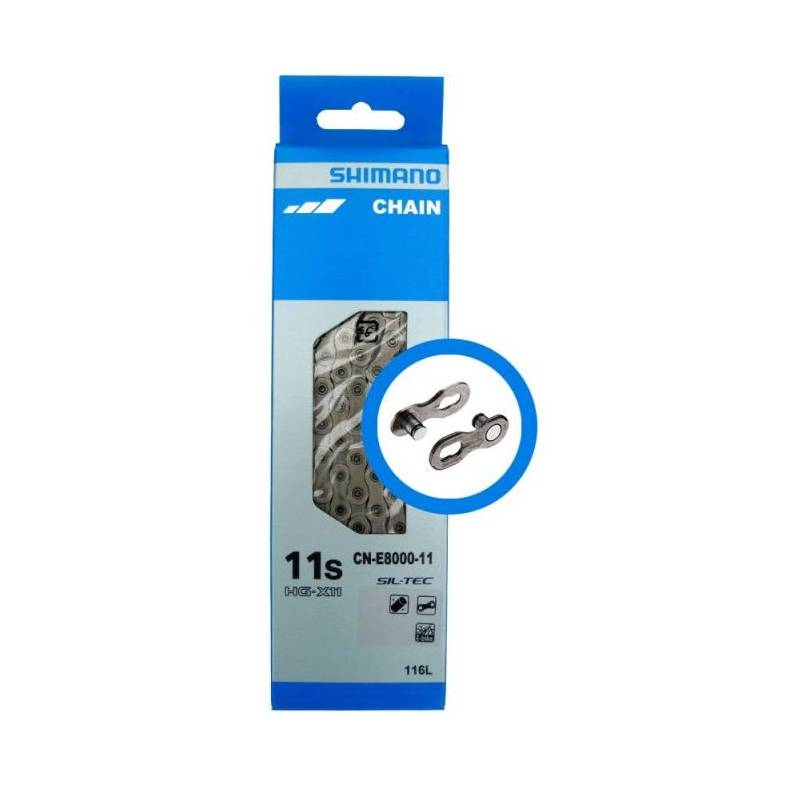 CADENA SHIMANO CN-E8000 11 VELOCIDADES 116E CONECTOR RAPIDO