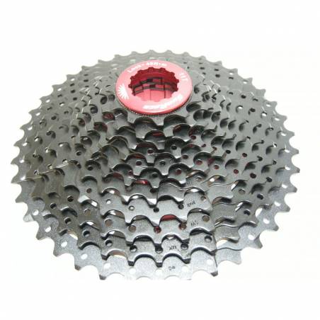CASSETTE SUNRACE CSMX8 11V 11-42 ALUMINIO-ROJO